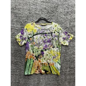 Mary Katrantzou Colorful Spring Floral Tshirt Size Small